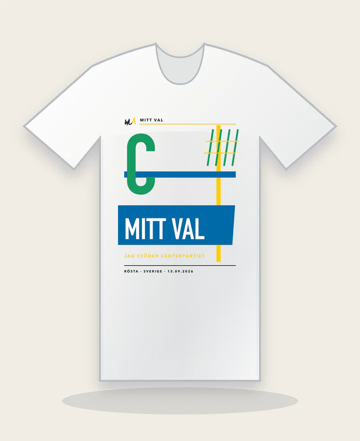 Centerpartiet · Mitt val på vit tröja