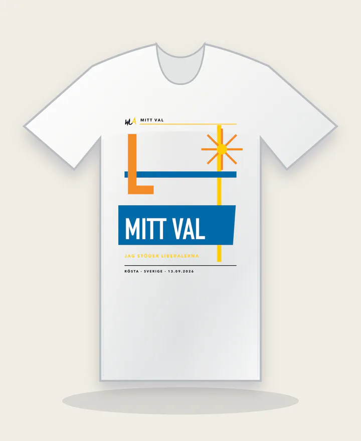 Liberalerna · Mitt val på vit tröja