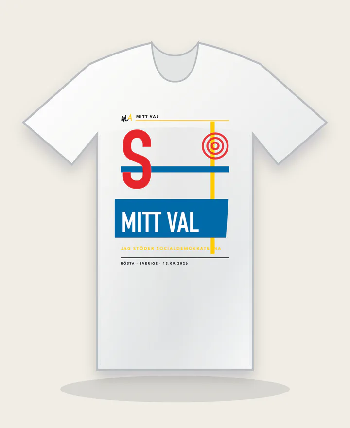Socialdemokraterna · Mitt val på vit tröja