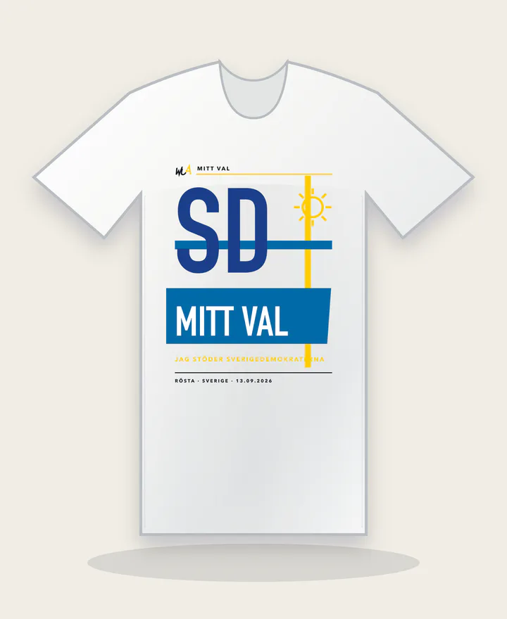 Sverigedemokraterna · Mitt val på vit tröja