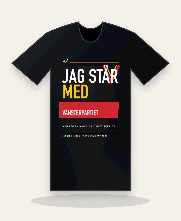 Plaggförhandsvisning: Jag står med Vänsterpartiet
