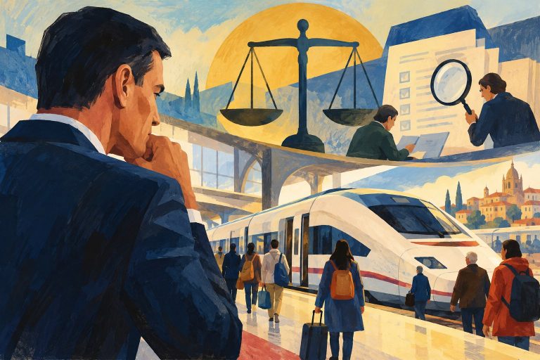 AI-generated editorial illustration; this is not a photograph of the event.