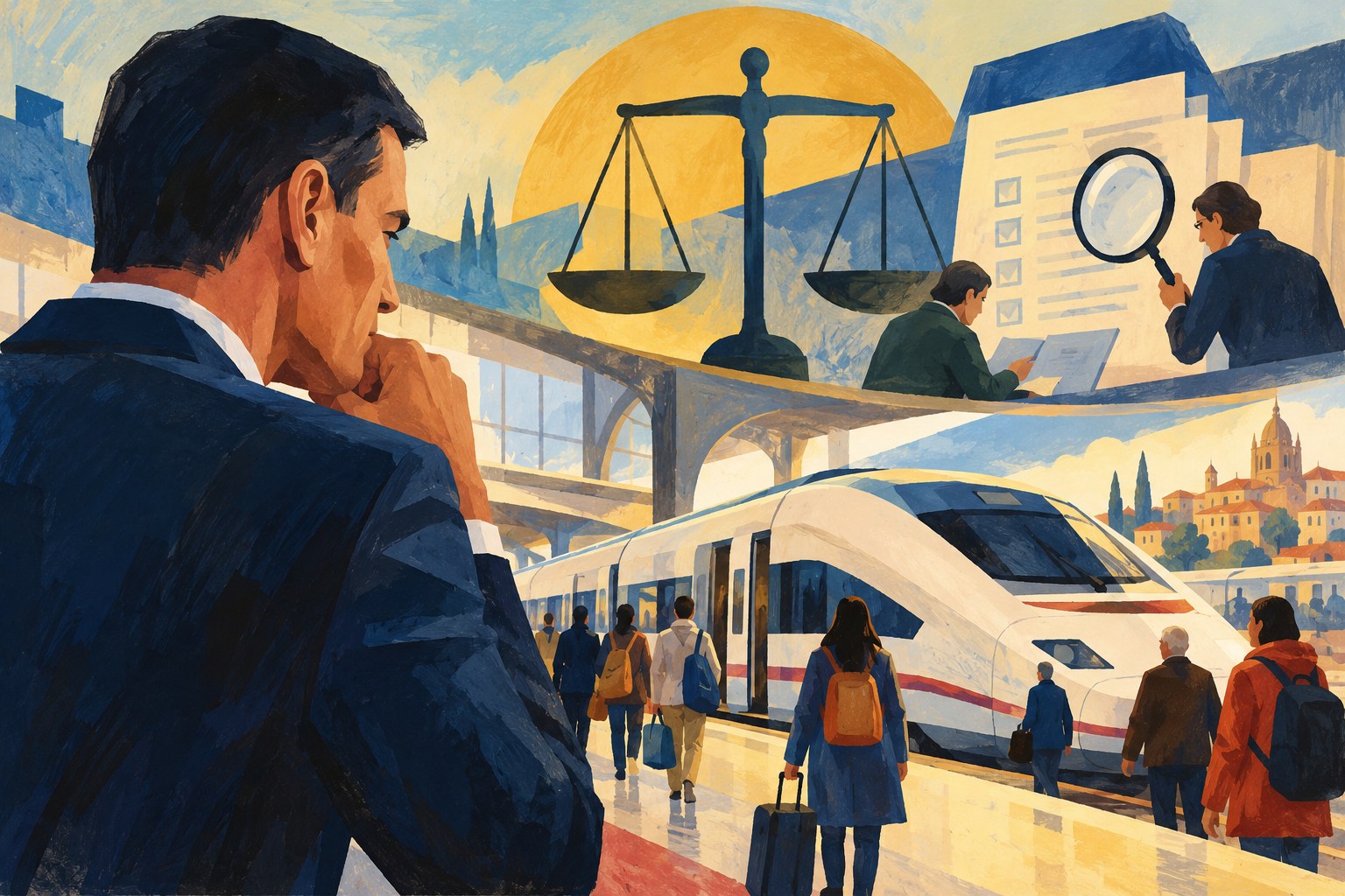 AI-generated editorial illustration; this is not a photograph of the event.