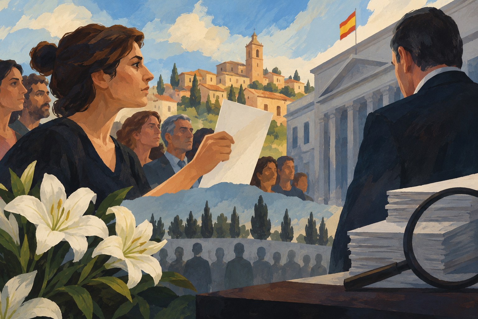 AI-generated editorial illustration; this is not a photograph of the event.