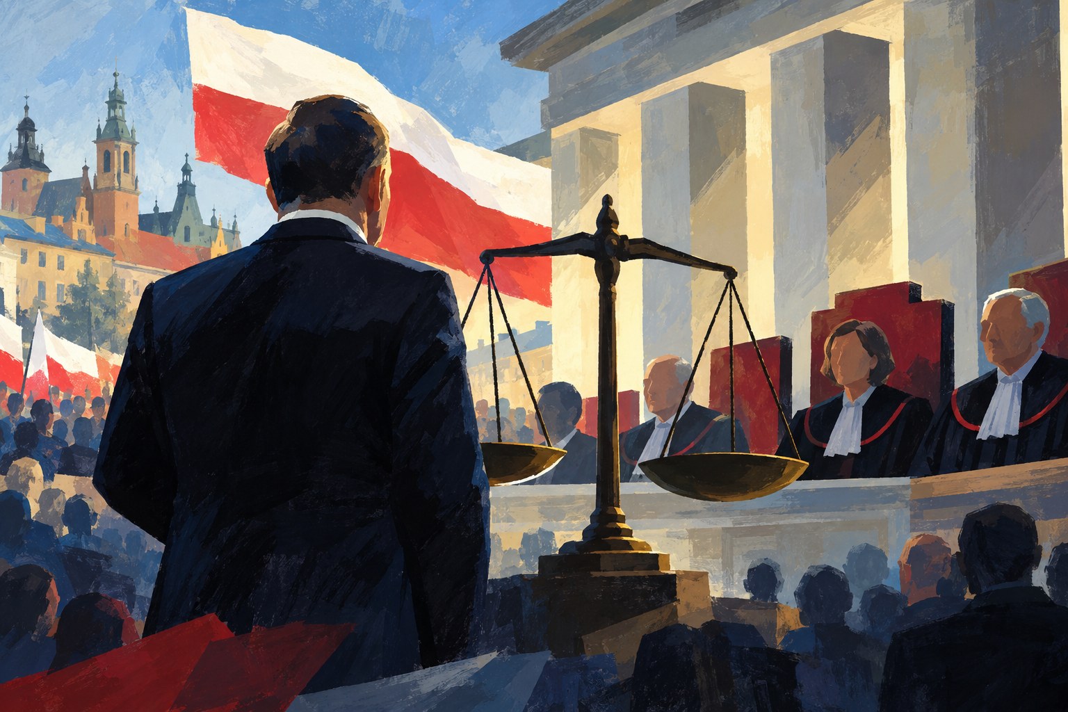 AI-generated editorial illustration; this is not a photograph of the event.