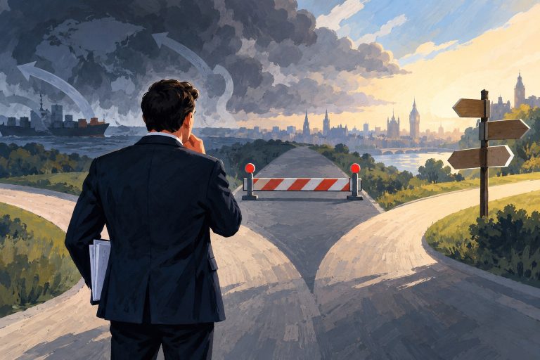 AI-generated editorial illustration; this is not a photograph of the event.